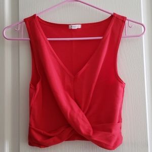 Cropped Twisted Tank Top